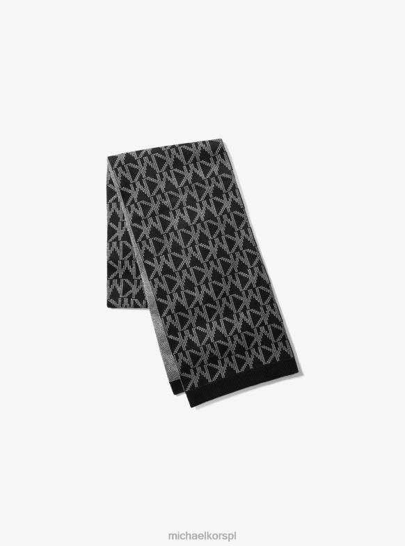 Zestaw żakardowych akcesoriów z logo na zimne dni kobiety Michael Kors czarny LHN662763 Akcesoria