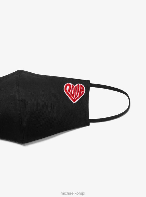 Watch Głód Stop Love Maska na twarz z bawełny organicznej kobiety Michael Kors czarny LHN662757 Akcesoria