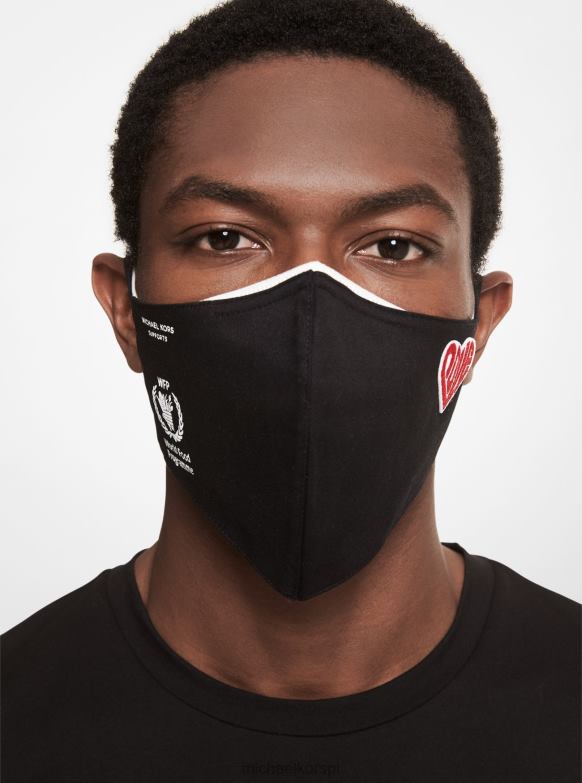 Watch Głód Stop Love Maska na twarz z bawełny organicznej kobiety Michael Kors czarny LHN662757 Akcesoria