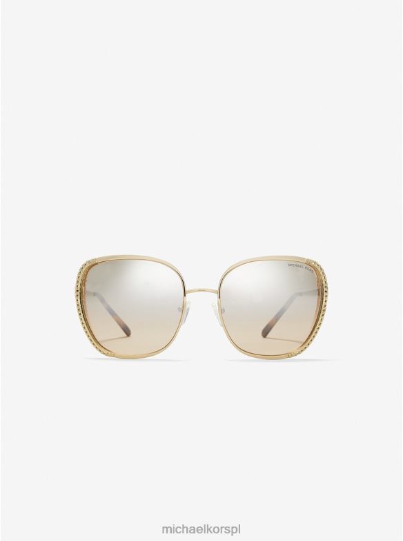 amsterdamskie okulary przeciwsłoneczne kobiety Michael Kors złoto LHN662670 Akcesoria