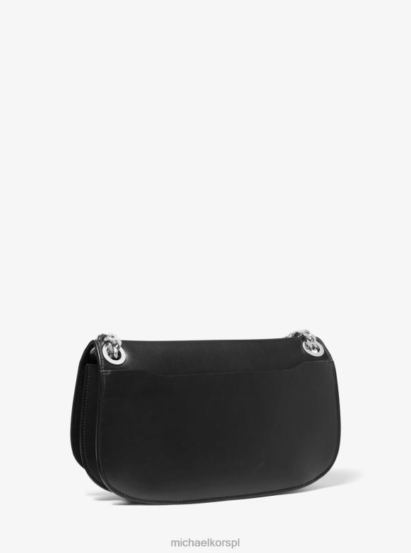 Kolekcja Christie Średnia skórzana torba kopertowa kobiety Michael Kors czarny LHN663810 Akcesoria