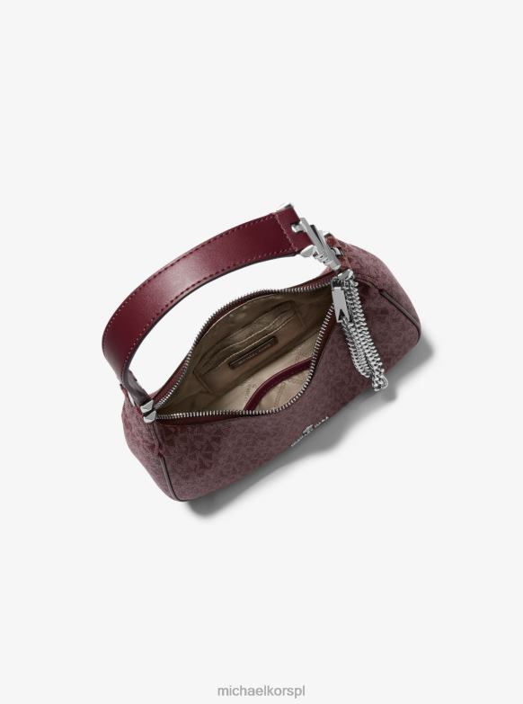 Mała torba na ramię z logo firmy Piper kobiety Michael Kors merlot LHN663945 Akcesoria