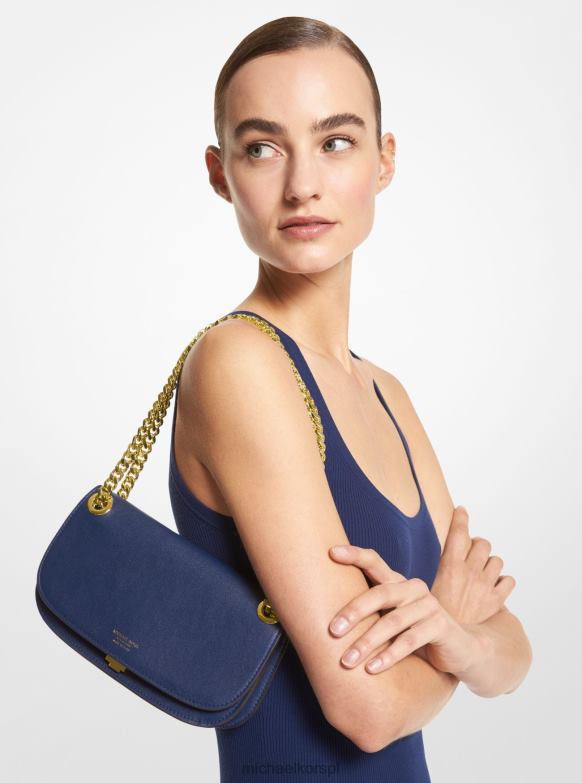 Mini skórzana torebka kopertowa z kolekcji Christie kobiety Michael Kors marynarka wojenna LHN663784 Akcesoria