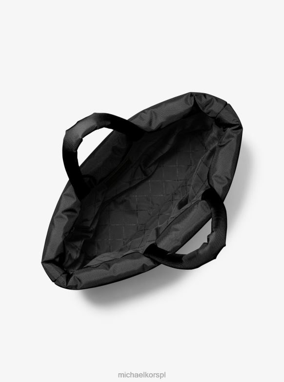 Pikowana torba Kent z nylonu pochodzącego z recyklingu kobiety Michael Kors czarny LHN663937 Akcesoria