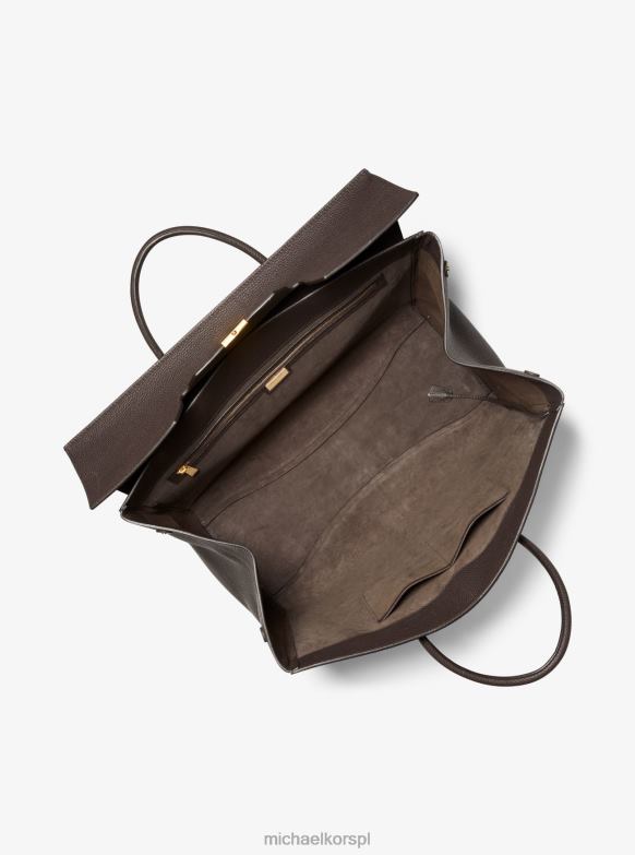 kolekcja Campbell, bardzo duża torba weekendowa ze skóry żwirowej kobiety Michael Kors czekolada LHN663770 Akcesoria