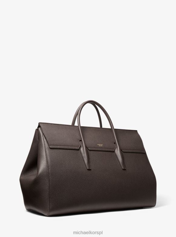 kolekcja Campbell, bardzo duża torba weekendowa ze skóry żwirowej kobiety Michael Kors czekolada LHN663770 Akcesoria