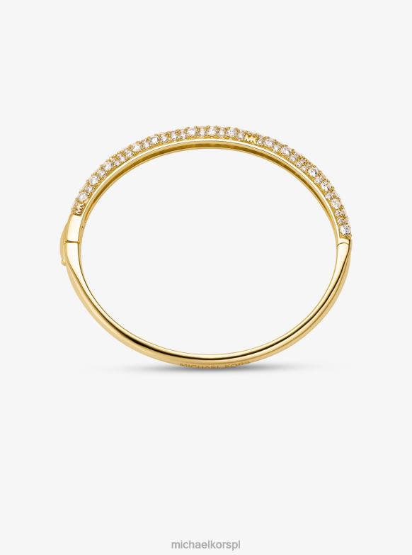 Bransoletka Pave ze srebra najwyższej próby, platerowana metalem szlachetnym kobiety Michael Kors złoto LHN662483 biżuteria