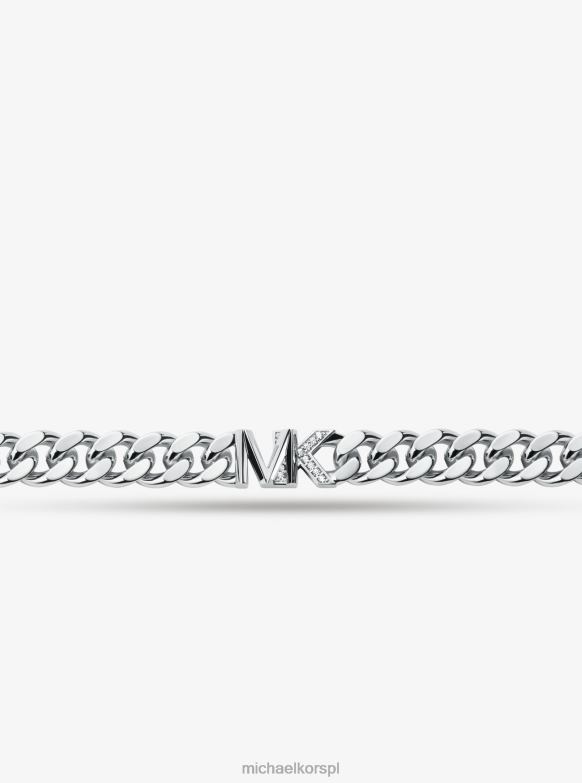 Bransoletka z logo Pave, pozłacana 14-karatowym złotem kobiety Michael Kors srebro LHN662434 biżuteria