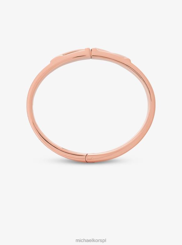 Bransoletka z logo marki Mott w kolorze różowego złota kobiety Michael Kors różowy LHN662479 biżuteria