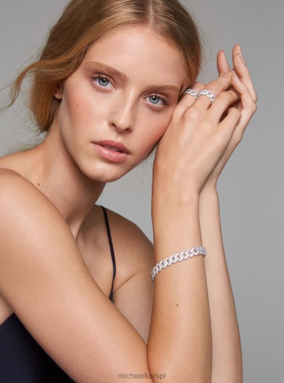 Bransoletka ze srebra najwyższej próby, platerowana metalem szlachetnym kobiety Michael Kors srebro LHN662452 biżuteria