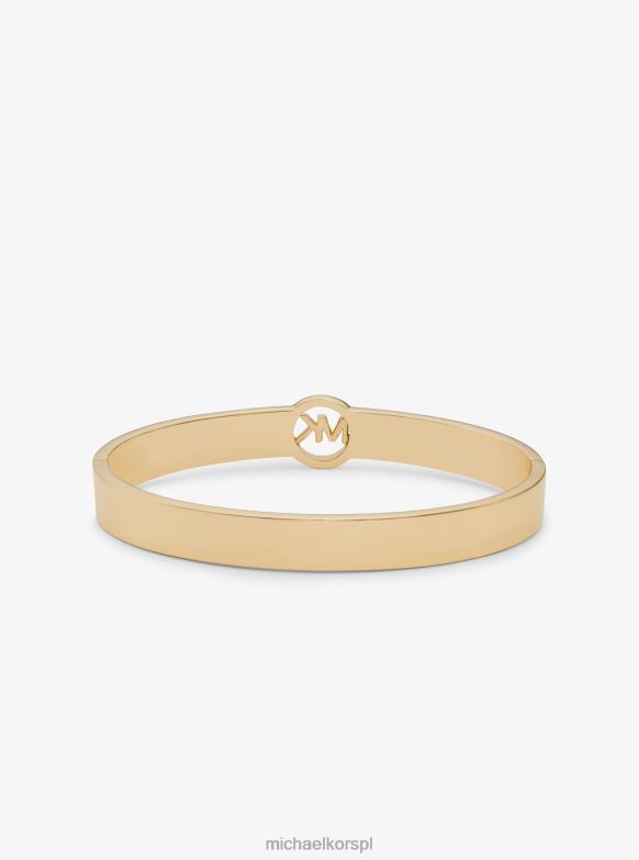 Trójkolorowa mosiężna bransoletka z logo Greenwich kobiety Michael Kors złoto LHN662461 biżuteria