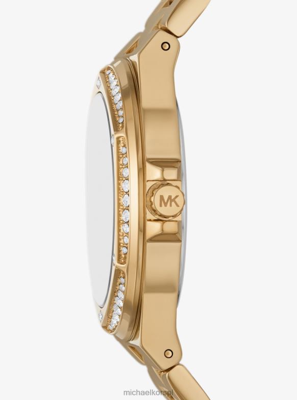 Zestaw zegarka i bransoletki z logo Lennox Pave w kolorze złotym kobiety Michael Kors złoto LHN662464 biżuteria