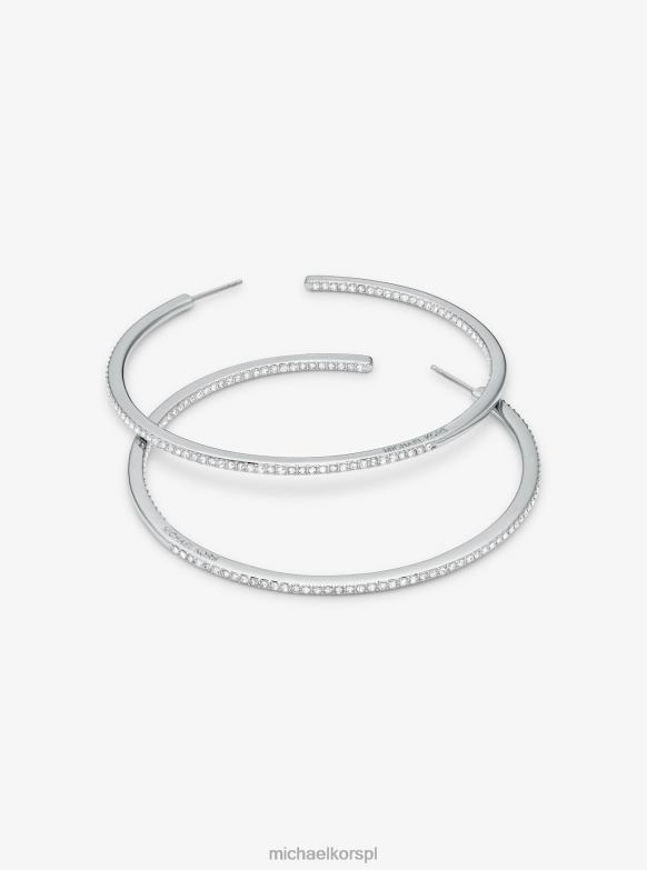 Kolczyki koła z mosiądzu pokrytego platyną kobiety Michael Kors srebro LHN662523 biżuteria