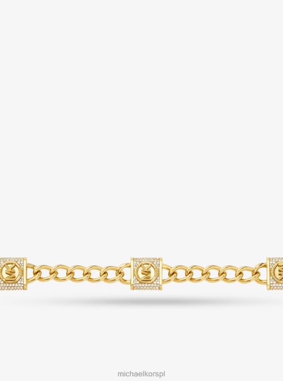 Naszyjnik trio z mosiądzu pozłacanego 14-karatowym złotem kobiety Michael Kors złoto LHN662490 biżuteria