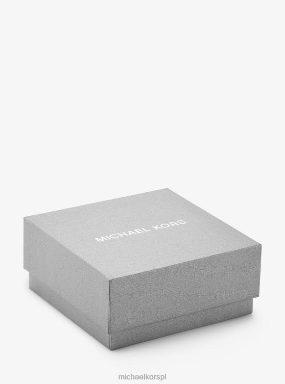 Naszyjnik w kształcie serca, pokryty szlachetnym metalem, wykonany ze srebra najwyższej próby kobiety Michael Kors dwutonowy LHN662504 biżuteria