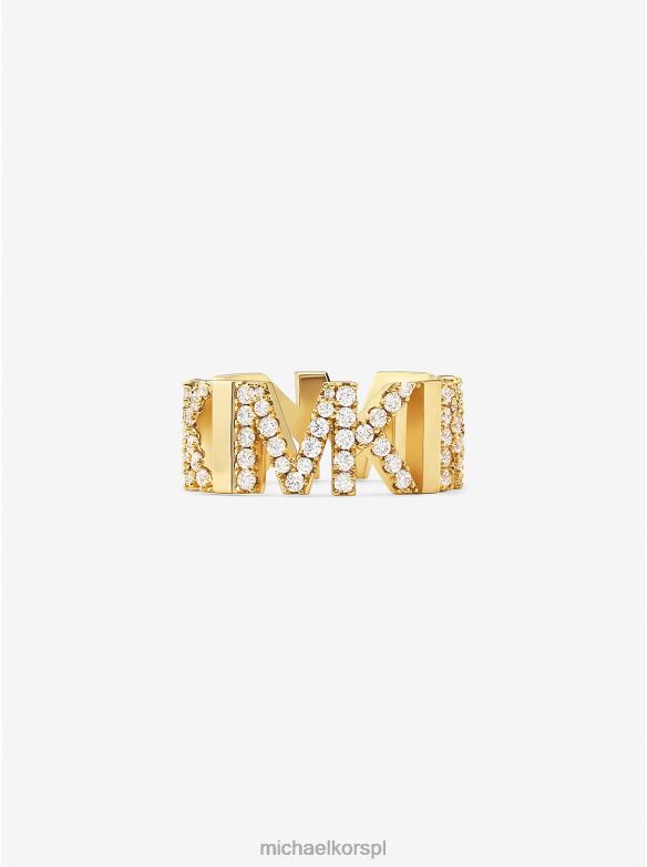 Łańcuszek z logo z mosiądzu powlekanego szlachetnym metalem kobiety Michael Kors złoto LHN662548 biżuteria