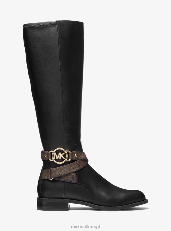 Buty ze skóry Rory i logo kobiety Michael Kors czarny/brązowy LHN662132 buty
