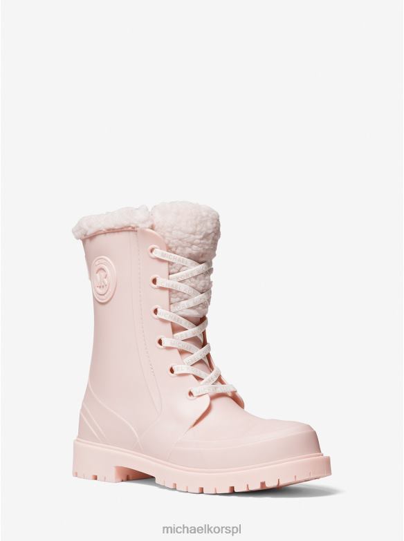 Kalosze przeciwdeszczowe montaigne z PCV, wyściełane sztucznym barankiem kobiety Michael Kors delikatny róż LHN662150 buty