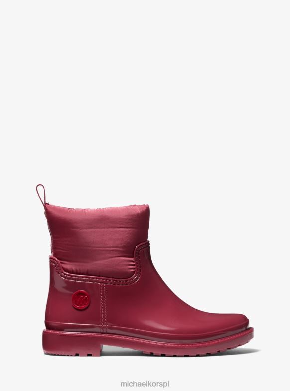 Kalosze przeciwdeszczowe z PVC i nylonu z taśmą z logo Blakely kobiety Michael Kors jagoda LHN662202 buty