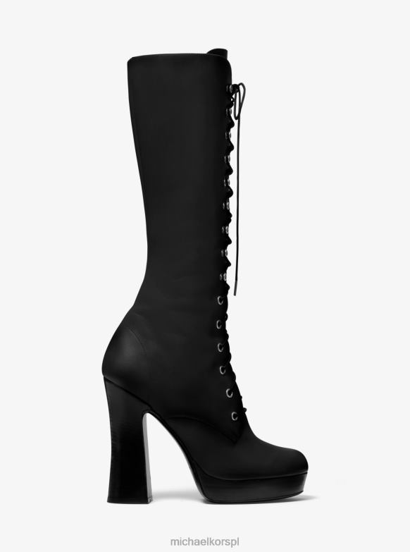 Kolekcja Deandra Botki na platformie ze skóry cielęcej kobiety Michael Kors czarny LHN662220 buty