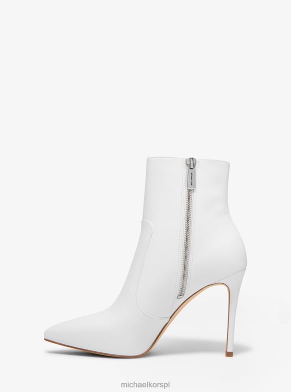 skórzany but rue kobiety Michael Kors optyczna biel LHN662179 buty