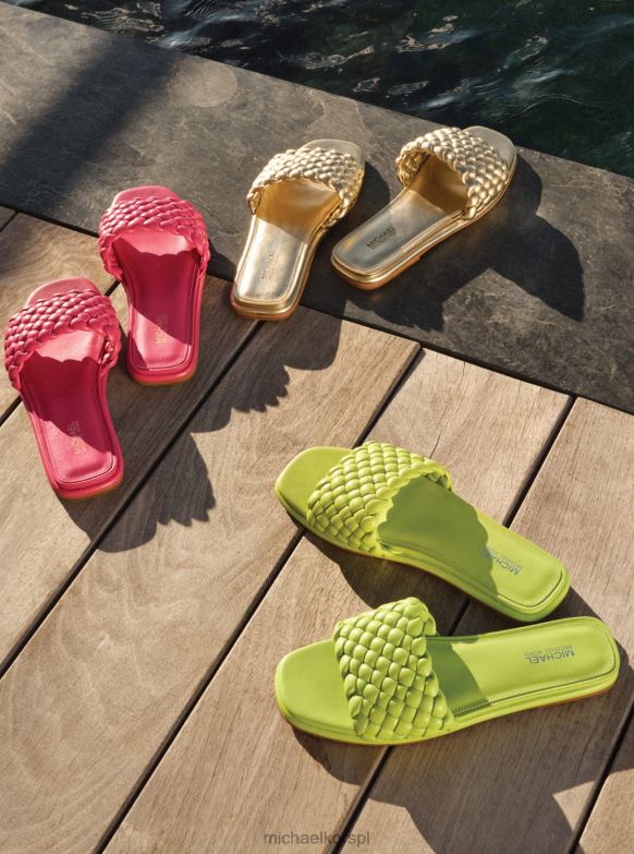 Plecione sandały wsuwane Amelia kobiety Michael Kors rubinowa czerwień LHN662346 buty