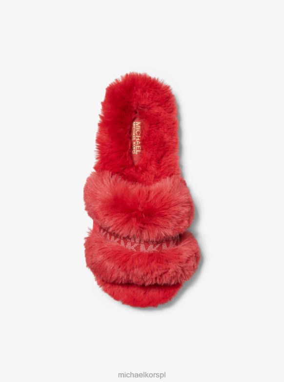 Sandały Scarlett ze sztucznego futra kobiety Michael Kors karmazynowy LHN662333 buty