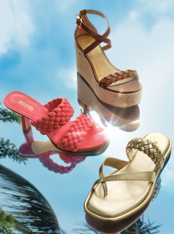 Skórzane sandały na koturnie Serena kobiety Michael Kors bagaż LHN662329 buty