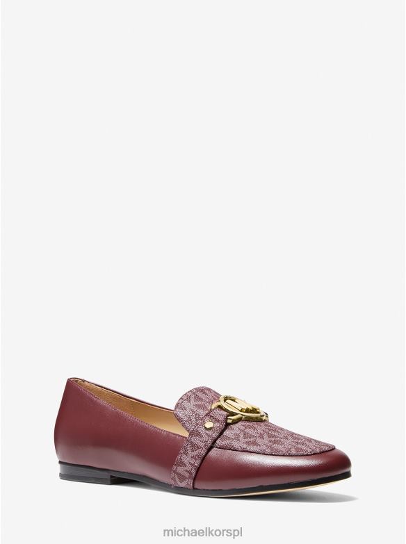Mokasyny Rory ze skóry i logo kobiety Michael Kors merlot LHN662250 buty