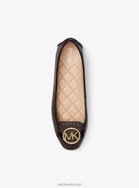Mokasyny z logo Lillie kobiety Michael Kors brązowy LHN662275 buty
