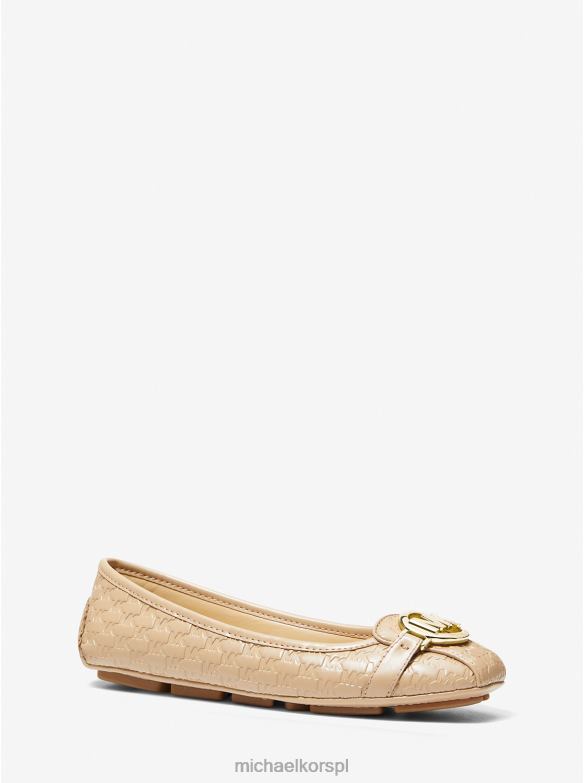 Mokasyny ze sztucznej skóry z wytłoczonym logo Fulton kobiety Michael Kors wielbłąd LHN662271 buty