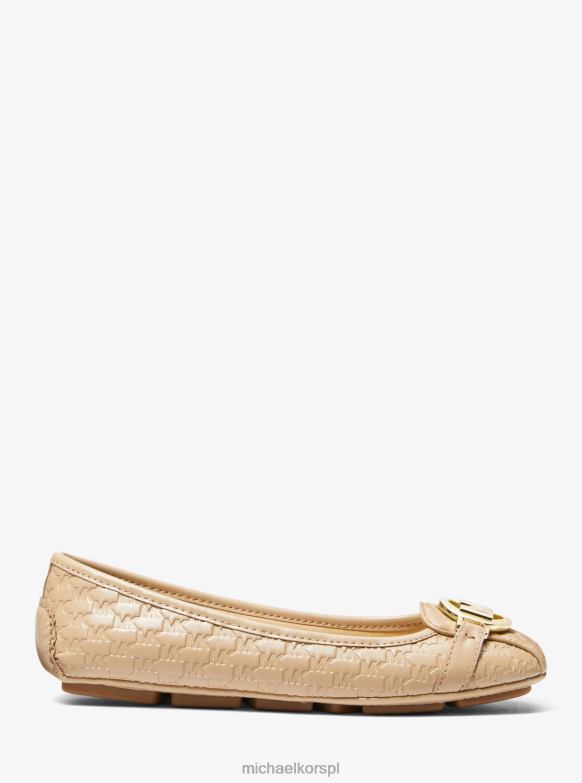 Mokasyny ze sztucznej skóry z wytłoczonym logo Fulton kobiety Michael Kors wielbłąd LHN662271 buty