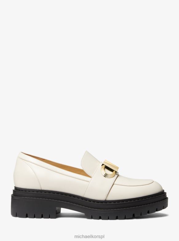 Skórzane mokasyny marki Parker kobiety Michael Kors To krem LHN662237 buty