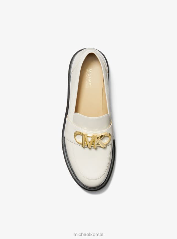 Skórzane mokasyny marki Parker kobiety Michael Kors To krem LHN662237 buty