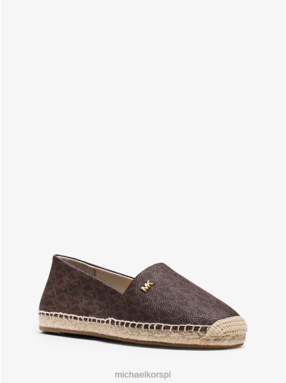 Wsuwane espadryle z logo Kendrick kobiety Michael Kors brązowy LHN662224 buty