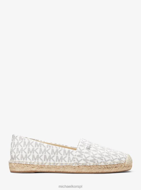 Wsuwane espadryle z logo Kendrick kobiety Michael Kors optyczny biały/czarny LHN662223 buty
