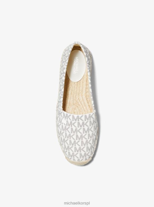 Wsuwane espadryle z logo Kendrick kobiety Michael Kors optyczny biały/czarny LHN662223 buty