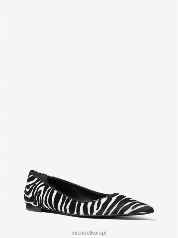 kolekcja agnes zebra print cielęce włosy płaskie kobiety Michael Kors kość słoniowa/czarny LHN662278 buty