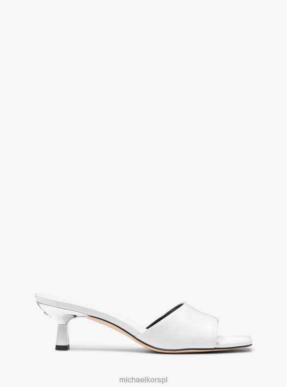 Amal lakierowany sandał w kształcie kotka kobiety Michael Kors optyczna biel LHN661965 buty