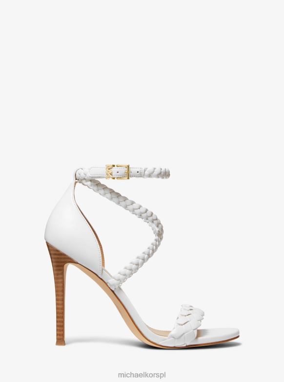 Astrid – plecione sandały ze sztucznej skóry kobiety Michael Kors optyczna biel LHN662044 buty