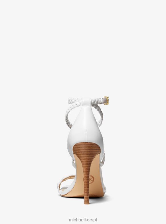 Astrid – plecione sandały ze sztucznej skóry kobiety Michael Kors optyczna biel LHN662044 buty