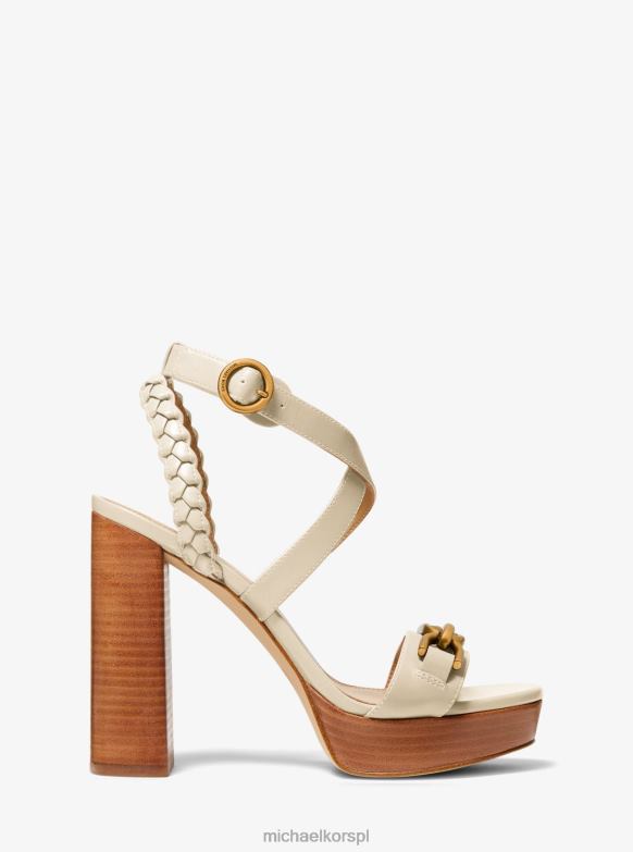 Kailey zdobione skórzane sandały na platformie kobiety Michael Kors To krem LHN662048 buty