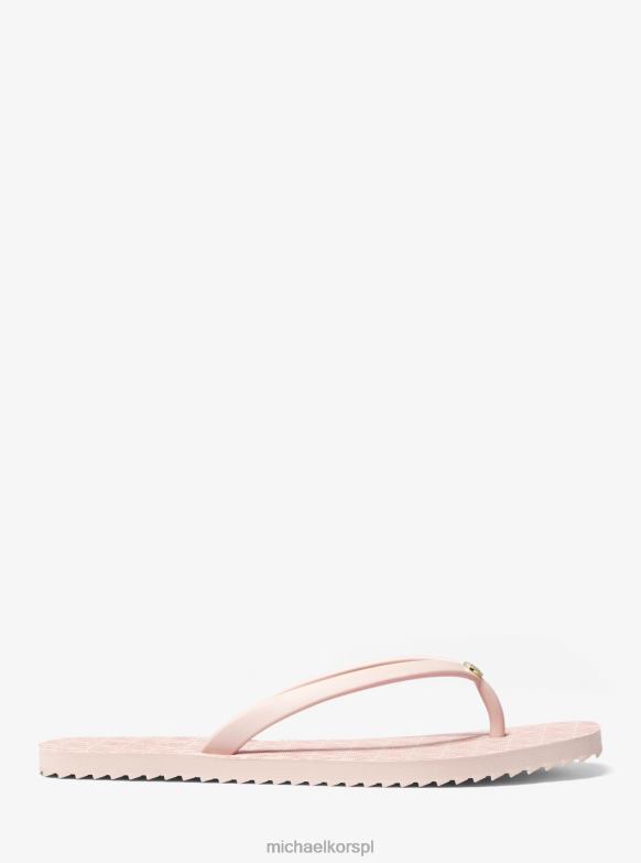 Klapki z logo Jinx kobiety Michael Kors delikatny róż LHN661870 buty