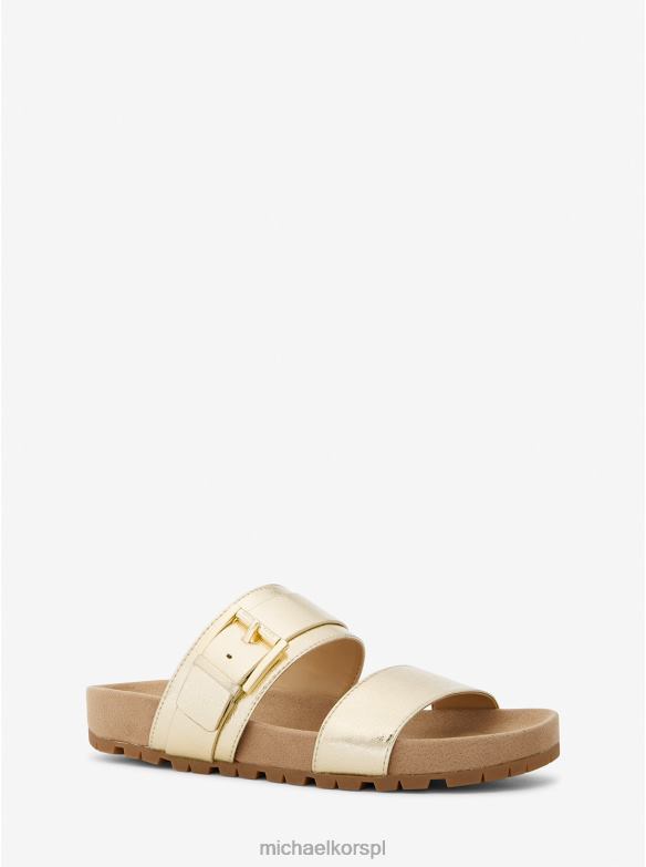 Metaliczne sandały MYLAH ze sztucznej skóry kobiety Michael Kors blade złoto LHN662022 buty