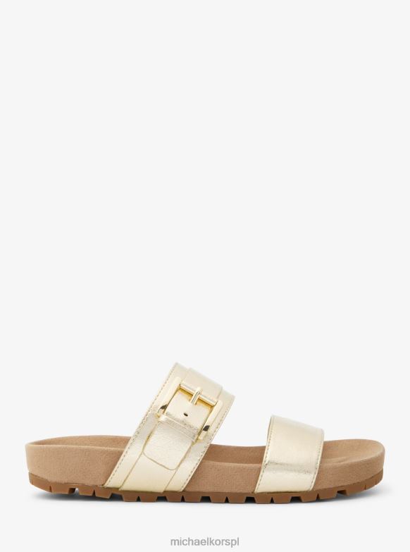 Metaliczne sandały MYLAH ze sztucznej skóry kobiety Michael Kors blade złoto LHN662022 buty