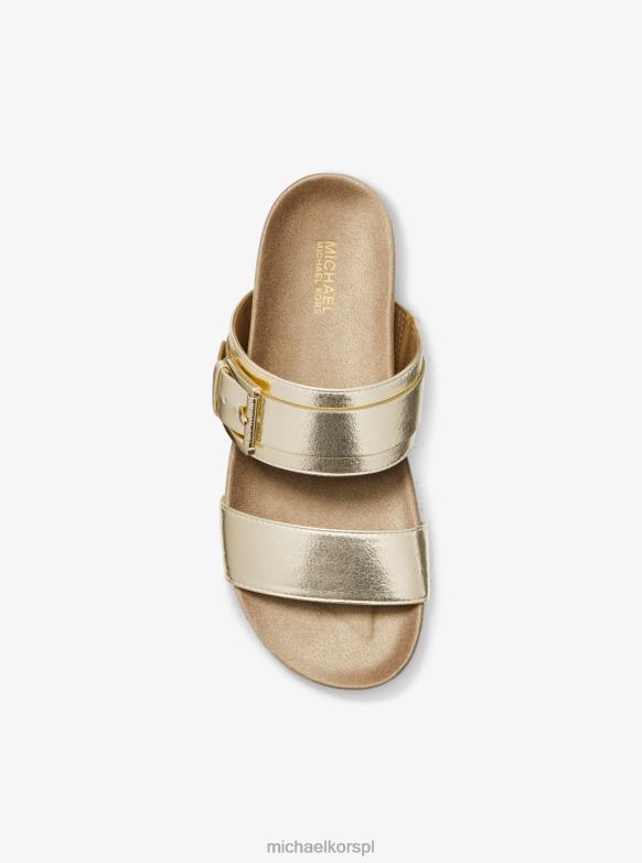 Metaliczne sandały MYLAH ze sztucznej skóry kobiety Michael Kors blade złoto LHN662022 buty