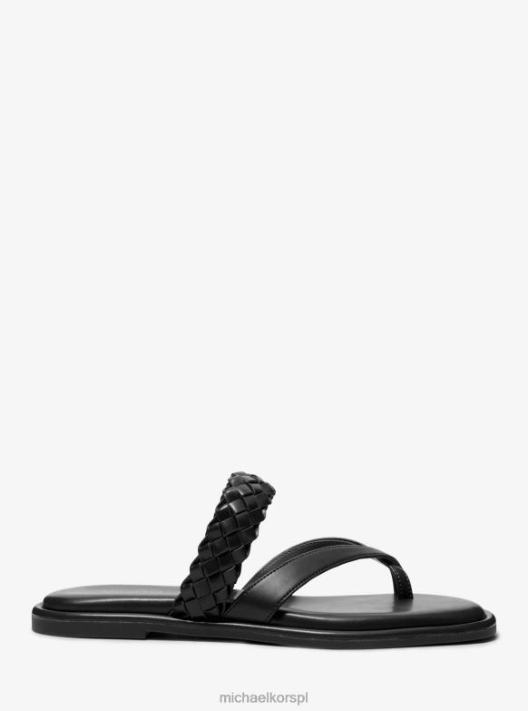 Sandały Alba, plecione ze sztucznej skóry kobiety Michael Kors czarny LHN662056 buty