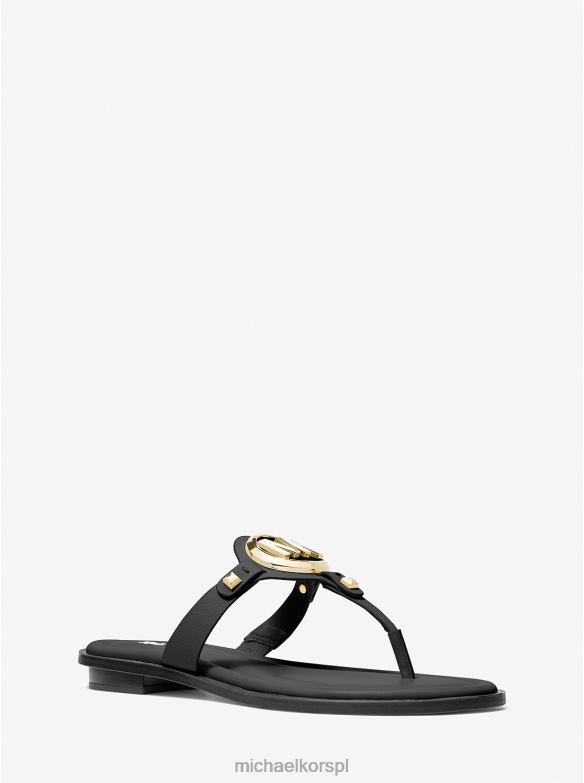 Sandały Aubrey ze sztucznej skóry z paskiem w kształcie litery T kobiety Michael Kors czarny LHN662001 buty