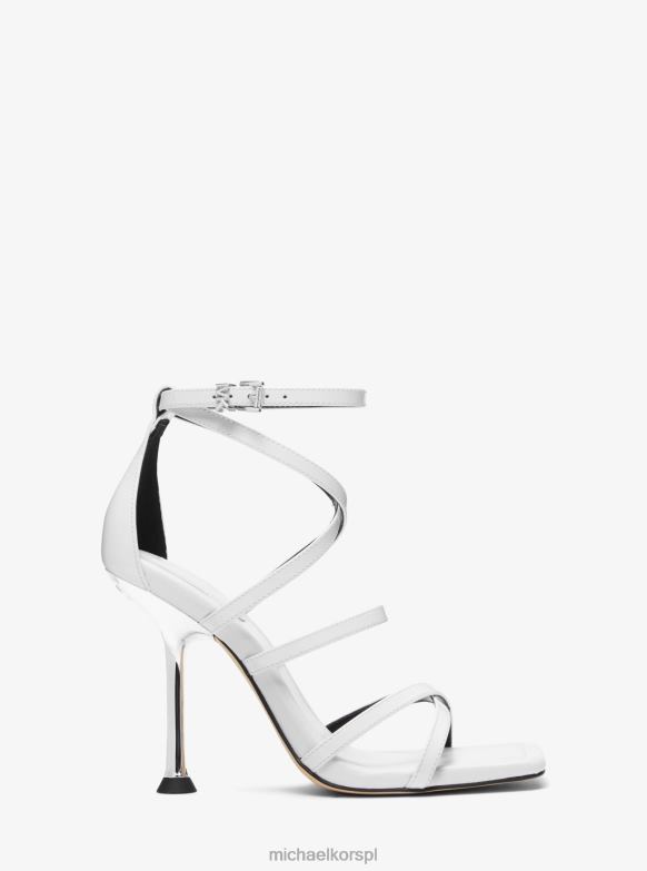 Sandały Imani ze skóry lakierowanej kobiety Michael Kors optyczna biel LHN661858 buty