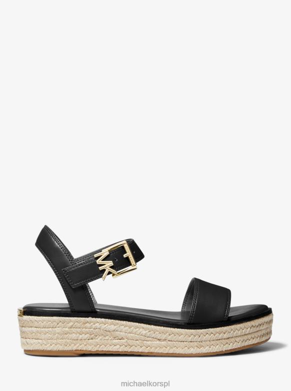 Sandały espadryle na platformie Richie ze sztucznej skóry kobiety Michael Kors czarny LHN661877 buty